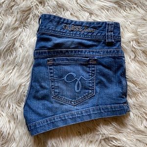 Low rise Guess jean shorts